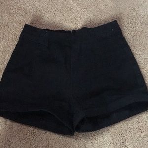 High waisted black short shorts